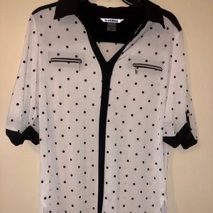 Nygard size M shirt, black/white